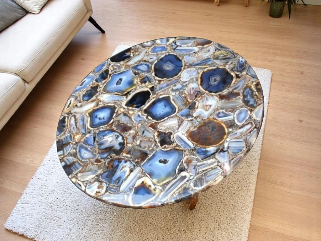 Agate Stone Coffee Table Top for Home Decor 